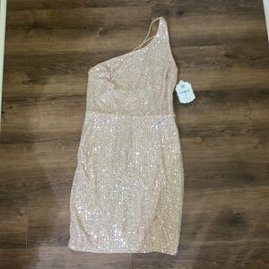 Altar’d State Rose Gold Sequin Dress Size M
